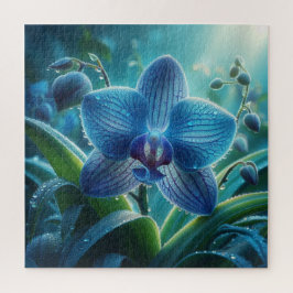 Blauwe Orchidee Bloemen Legpuzzel