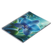 Blauwe Orchidee Bloemen Notitieboek (Linkerzijde)
