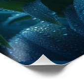 Blauwe Orchidee Bloemen Perfect Poster (Hoek)