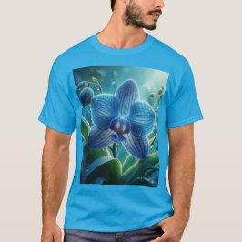 Blauwe Orchidee Bloemen T-shirt