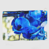 Blauwe orchidee golfhanddoek (Horizontaal)