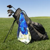 Blauwe orchidee golfhanddoek (Groen)
