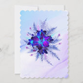 Blauwe Orchidee Huwelijks Dankjewijskaart Kaart (Achterkant)