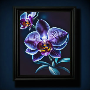 Blauwe Orchidee II Poster