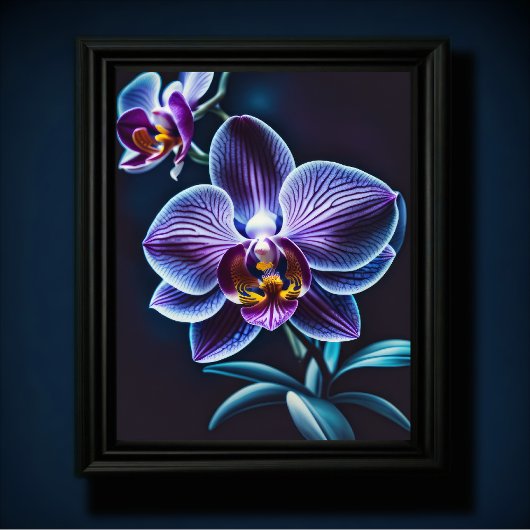 Blauwe Orchidee II Poster
