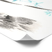 Blauwe Orchidee in de Wind Poster (Hoek)