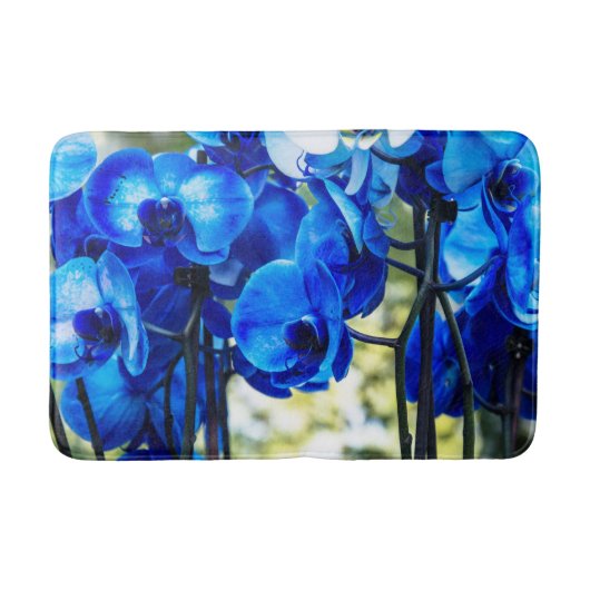 Blauwe orchideeën badmat (Voorkant)