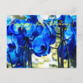 Blauwe orchideeën briefkaart (Voorkant)