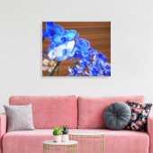 Blauwe orchideeën canvas afdruk (Insitu (Woonkamer))