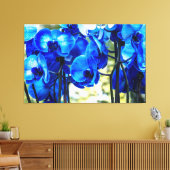 Blauwe orchideeën canvas afdruk (Insitu (Woonkamer))