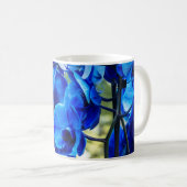 Blauwe orchideeën koffiemok (Voorkant rechts)