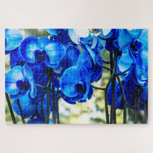 Blauwe orchideeën legpuzzel