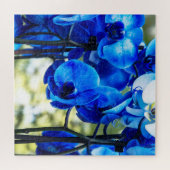Blauwe orchideeën legpuzzel (Horizontaal)