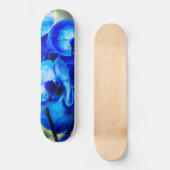 Blauwe orchideeën persoonlijk skateboard (Voorkant)