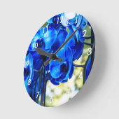 Blauwe orchideeën ronde klok (Hoek)