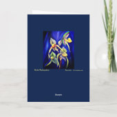 Blauwe orchideeën schilderen kaart (Achterkant)