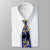 Blauwe orchideeën schilderen stropdas (Gebonden)