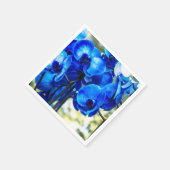 Blauwe orchideeën servet (Hoek)
