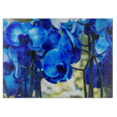 Blauwe orchideeën snijplank (Voorkant)