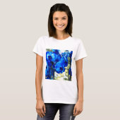 Blauwe orchideeën t-shirt (Voorkant volledig)
