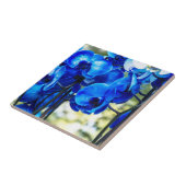 Blauwe orchideeën tegeltje (Zijkant)