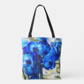 Blauwe orchideeën tote bag (Achterkant)
