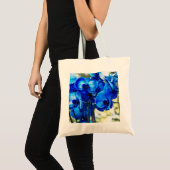 Blauwe orchideeën tote bag (Voorkant (product))