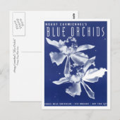 "Blauwe orchideeën" van Hoagy Carmichael Briefkaart (Voorkant / Achterkant)