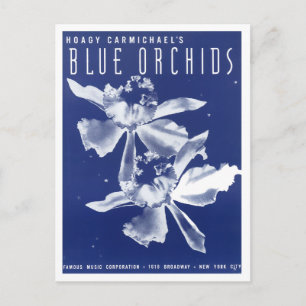 "Blauwe orchideeën" van Hoagy Carmichael Briefkaart