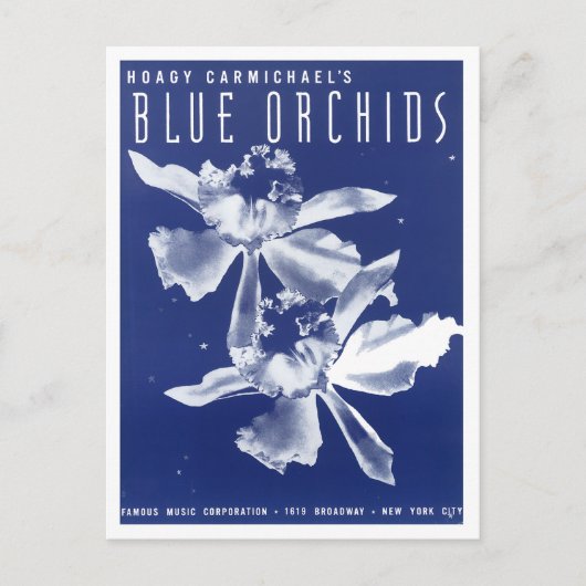 "Blauwe orchideeën" van Hoagy Carmichael Briefkaart (Voorkant)