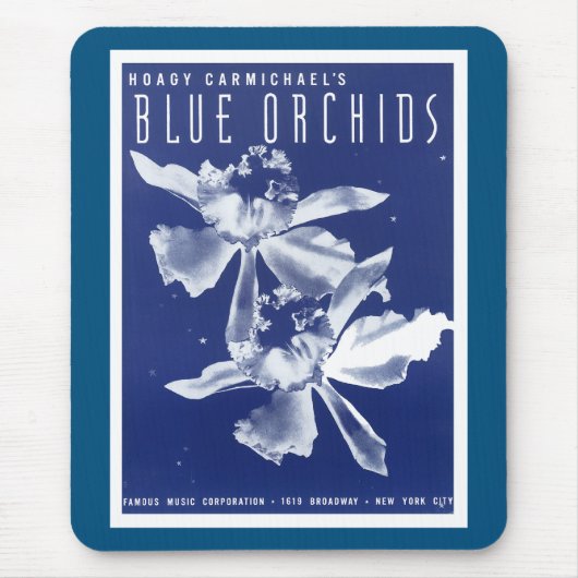 "Blauwe orchideeën" van Hoagy Carmichael Muismat (Voorkant)