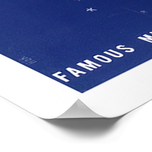 "Blauwe orchideeën" van Hoagy Carmichael Poster (Hoek)