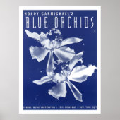 "Blauwe orchideeën" van Hoagy Carmichael Poster (Voorkant)