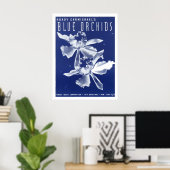 "Blauwe orchideeën" van Hoagy Carmichael Poster (Thuiskantoor)