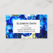 Blauwe orchideeën visitekaartje (Achterkant)