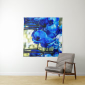 Blauwe orchideeën wandkleed (In Situ (horizontaal))