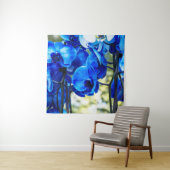 Blauwe orchideeën wandkleed (In situ)