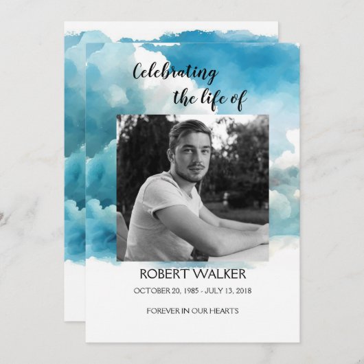 Blauwe Orde van Levensduur Celebratieprogramma Programmakaart (Voorkant / Achterkant)