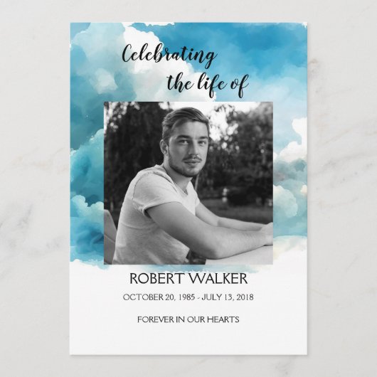 Blauwe Orde van Levensduur Celebratieprogramma Programmakaart (Voorkant)