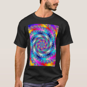 Blauwe orkaan in zwenkkleur t-shirt