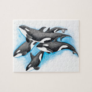 blauwe orka's legpuzzel