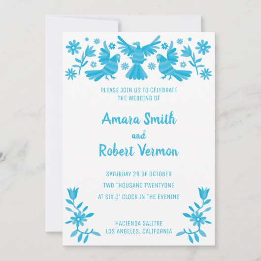 BLAUWE OTOMI-AANKONDIGING AANKONDIGING (Voorkant)