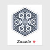  blauwe Ottomaanse Turkse trekkerkunst Sticker (Vel)