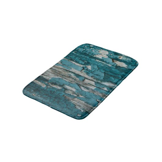 Blauwe, oude pellingschilderwandtextuur badmat (Gekanteld)