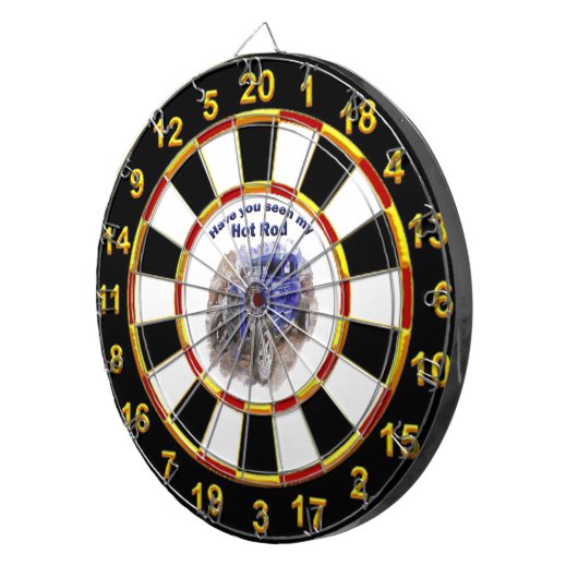 Blauwe  oude wegwijzer met de motor uit dartbord (Voorkant Rechts)