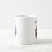 Blauwe  oude wegwijzer met de motor uit magische mok (Center)