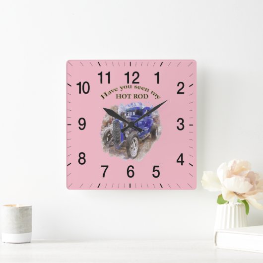 Blauwe  oude wegwijzer met de motor uit vierkante klok (Huis)