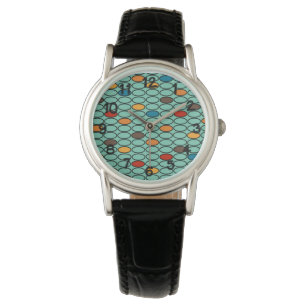 Blauwe Ovalen uit de jaren zeventig Horloge
