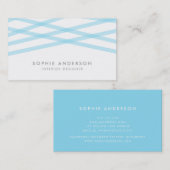 Blauwe overlappende lijnen visitekaartje (Voorkant / Achterkant)