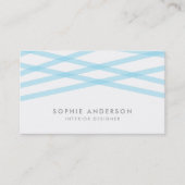 Blauwe overlappende lijnen visitekaartje (Voorkant)